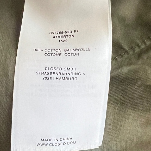 CLOSED Military Zip Up Jacket with Inner Jacket and Sequin Detailing Sz M - Picture 10 of 14